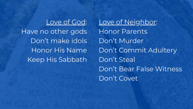Love of God
Love of Neighbor